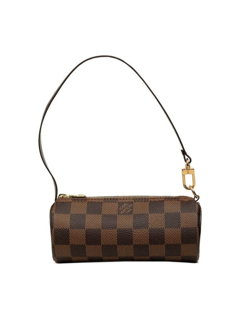 Louis Vuitton Damier Pouch Brown Leather